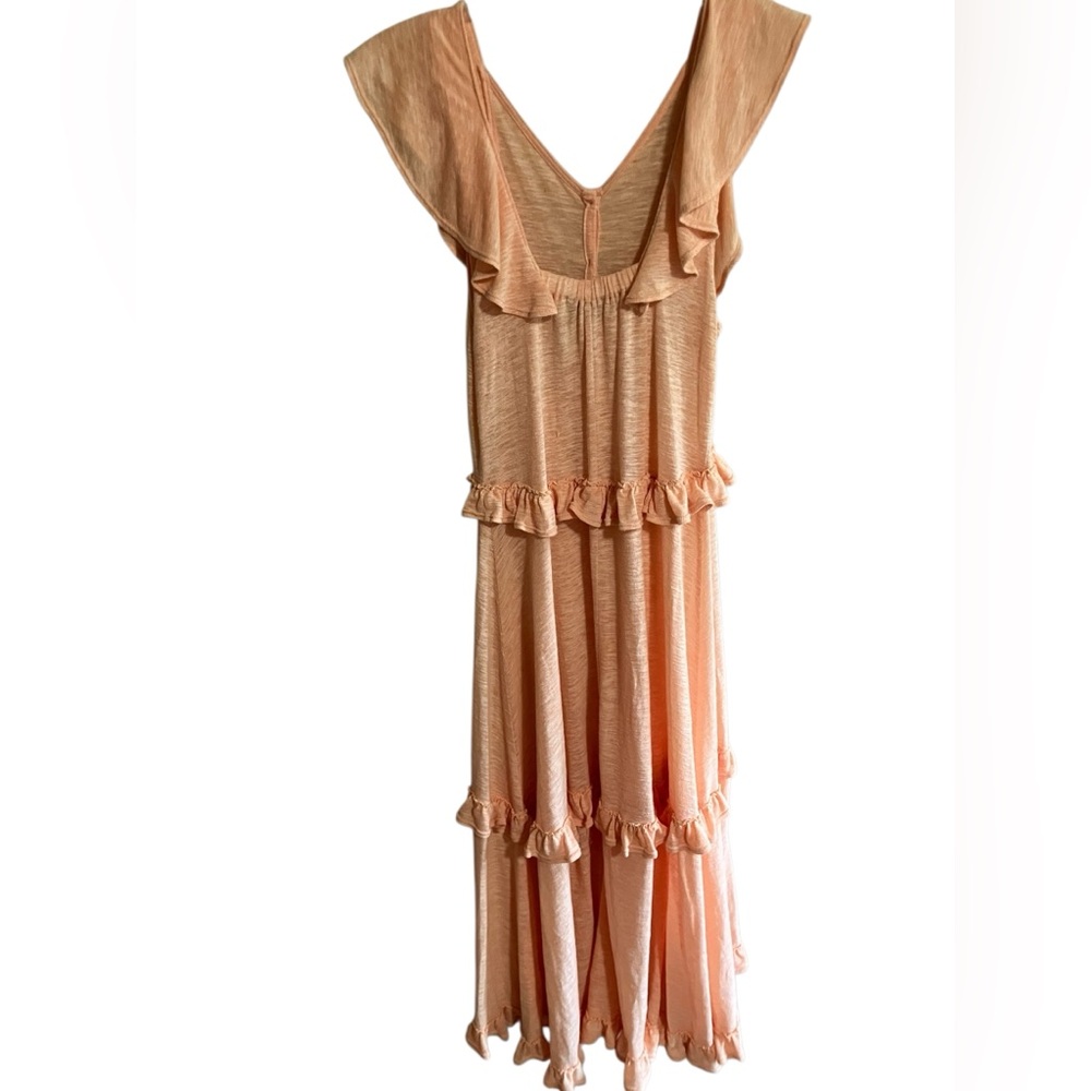 Free People FP Beach Women’s Amelia Maxi Gauzy Ruffle Romantic Flowey Dress M - Picture 4 of 11